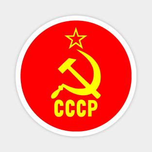 CCCP Yellow star hammer and sickle Magnet